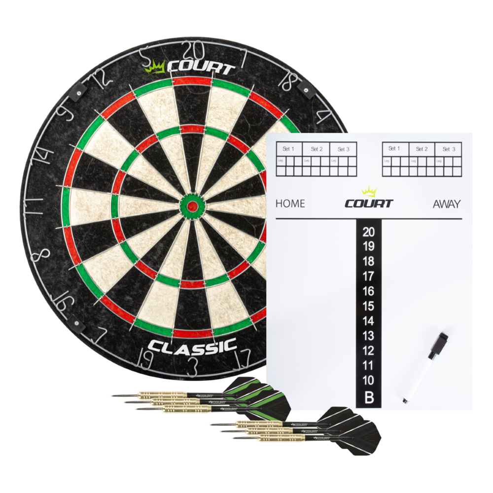 Gymstick Court Classic Dartboard Set Darts-setti