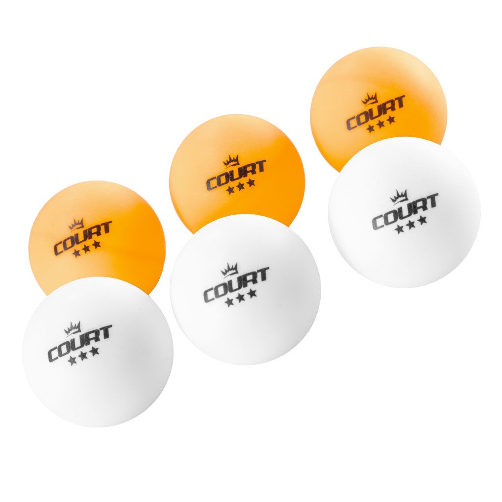 Gymstick Court Table Tennis Three-Star Ball Set 6pcs 3-tähden pingispallosetti