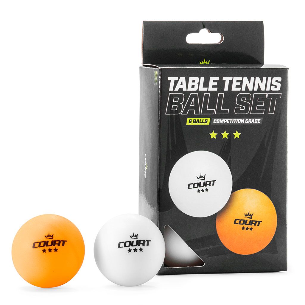 Gymstick Court Table Tennis Three-Star Ball Set 6pcs 3-tähden pingispallosetti