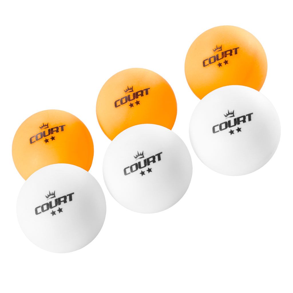 Gymstick Court Table Tennis Two-Star Ball Set 6pcs 2-tähden pingispallosetti