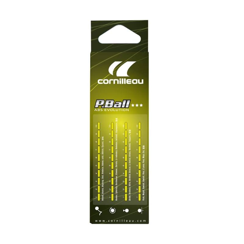 Gymstick Cornilleau P-BALL ABS Evolution 3-star Ball 3pcs (ITTF Approved)  3-tähden pingispallot