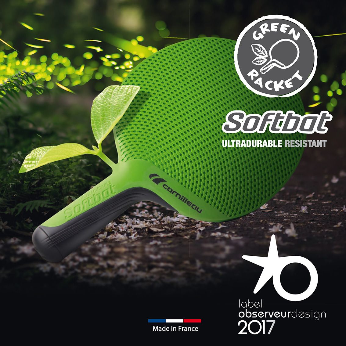 Gymstick Cornilleau Softbat Outdoor Racket ekologinen ulkomaila pingikseen