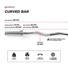 Gymstick 10kg Curved Bar