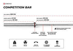 Gymstick 20kg Competition Bar