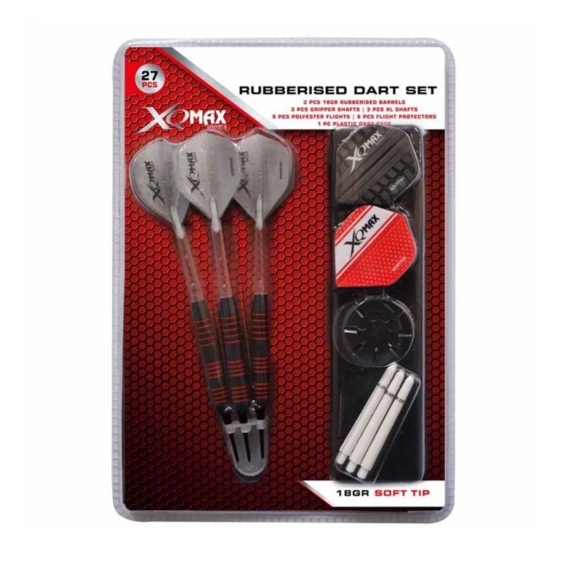 Gymstick XQ Max Dartset 3 pcs. 18 gramman kumipinnoitetut darts-tikat