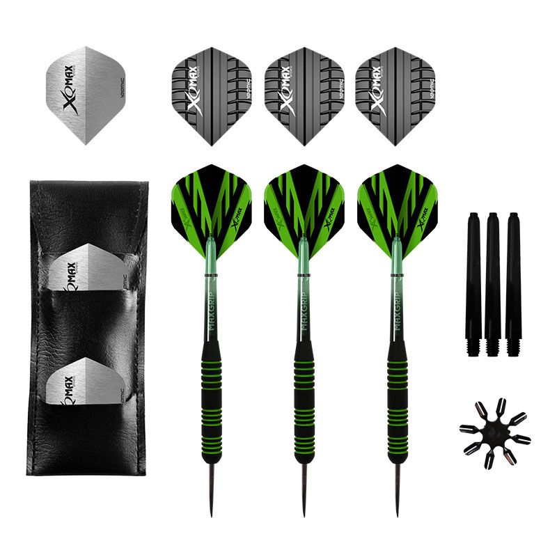 Gymstick XQ Max Dartset BK GN 23gr -tikkasetti