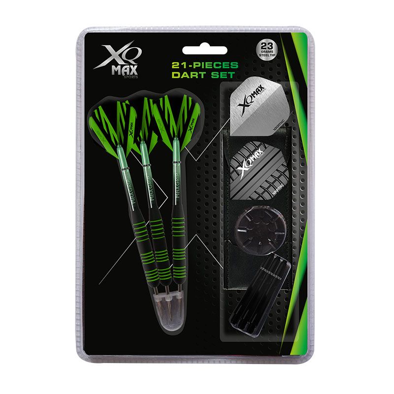 Gymstick XQ Max Dartset BK GN 23gr -tikkasetti