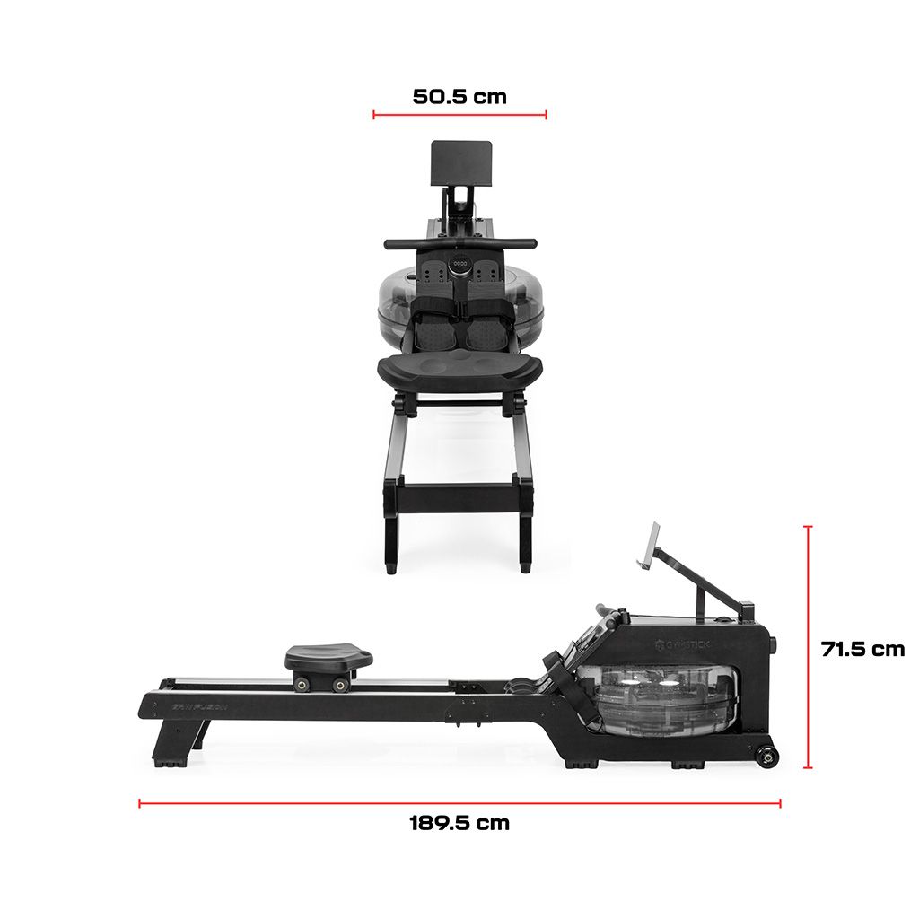 Gymstick GRW Fusion Rower Black Charcoal soutulaite